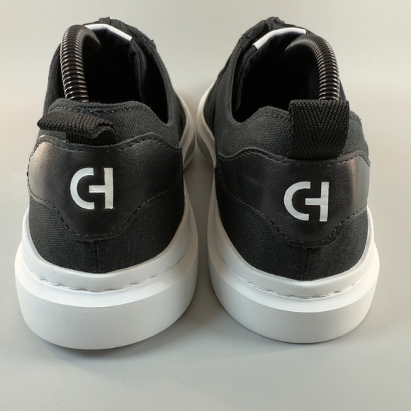 Cole Haan GrandPro Canvas Court Mens 9.5 9 1/2 Dress Sneakers Black White Shoes - Picture 5 of 16